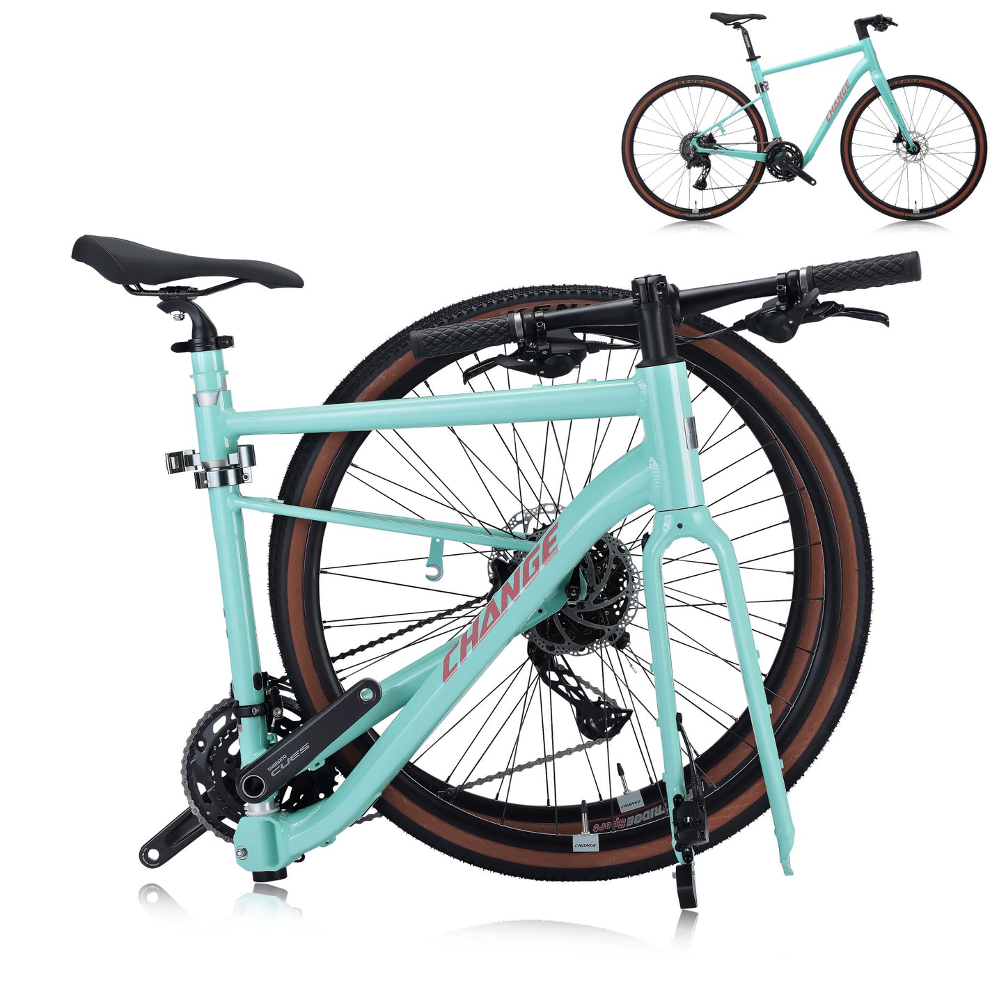 Folding Bike GF-102G | 700C Gravel Foldable Bike, E-bike Kit Compatible | CHANGE