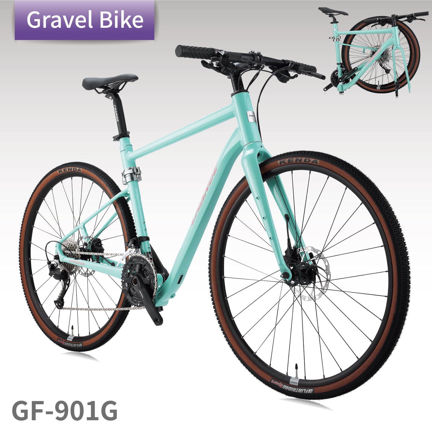 Folding Bike GF-901G | Road Bike, Gravel 700C Lightweight, E-bike Kit Compatible | CHANGE