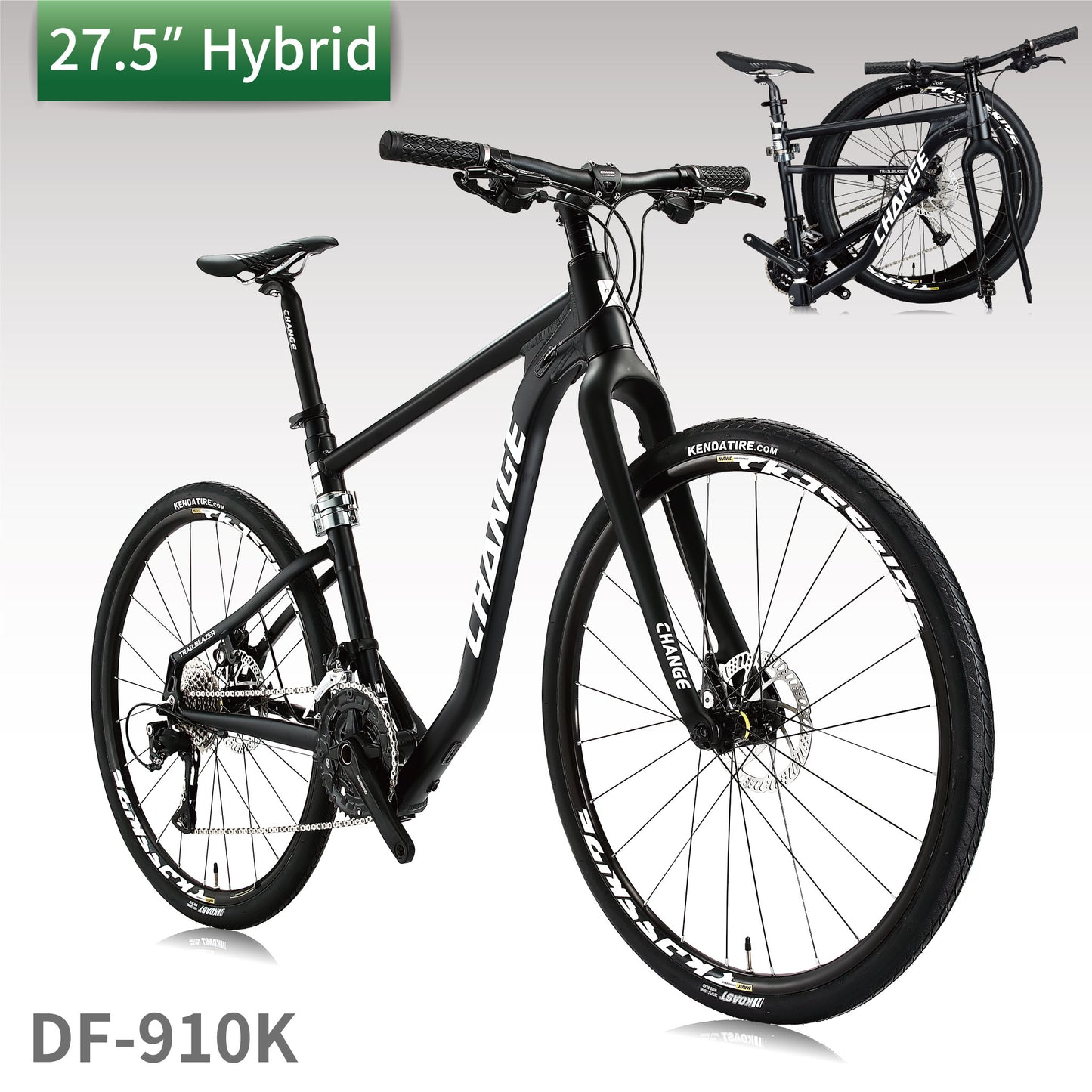 Folding Touring Bike DF-910K | 27.5" Lightweight, Foldable, E-bike Kit Compatible | CHANGE