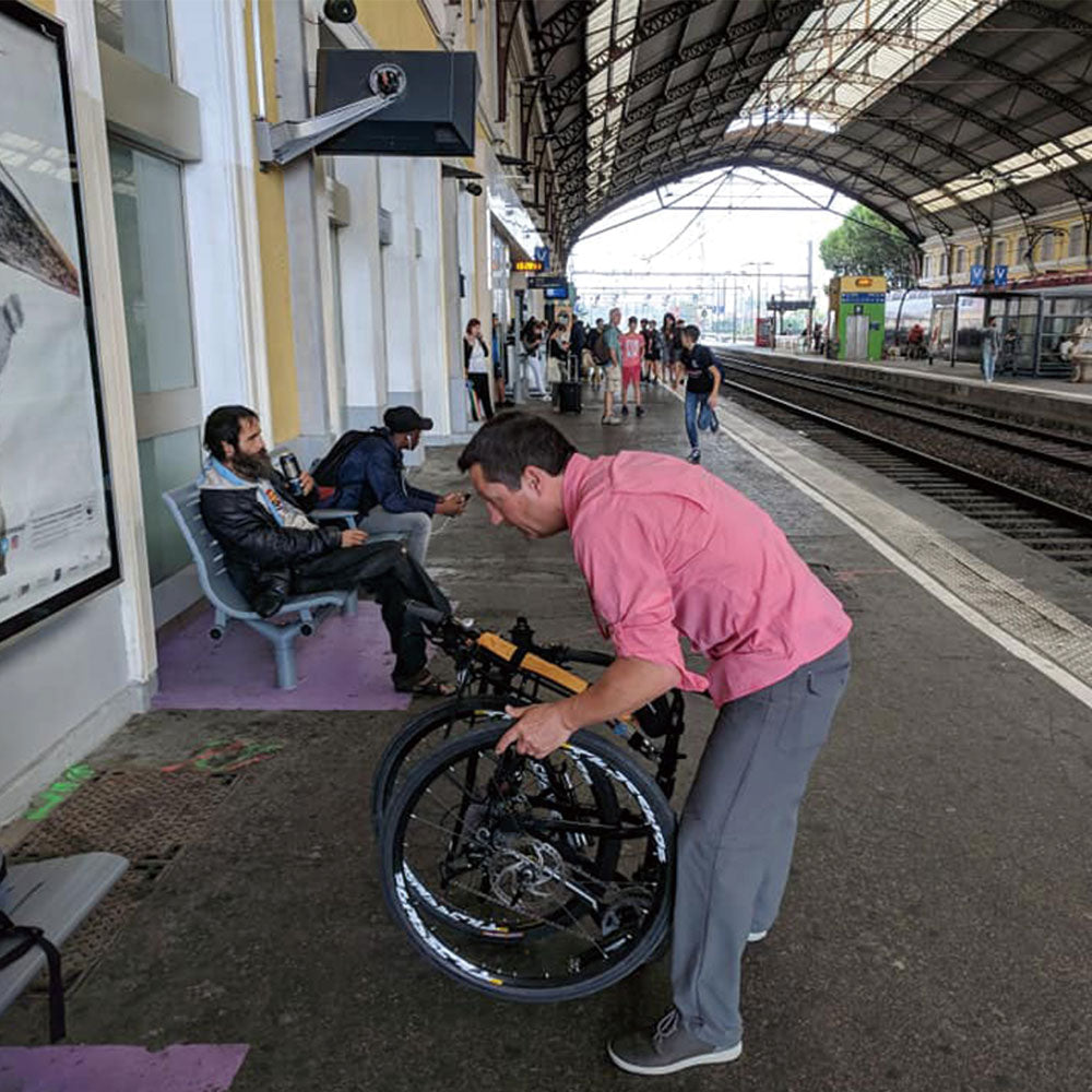 CHANGE折疊車 上火車折疊 法國自行車長途旅行 