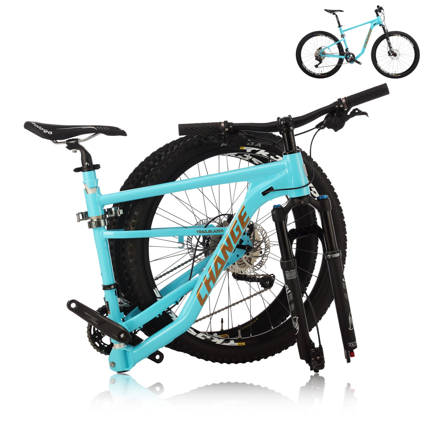 Folding Mountain Bike DF-912B | 27.5" Foldable MTB, E-bike Kit Compatible | CHANGE