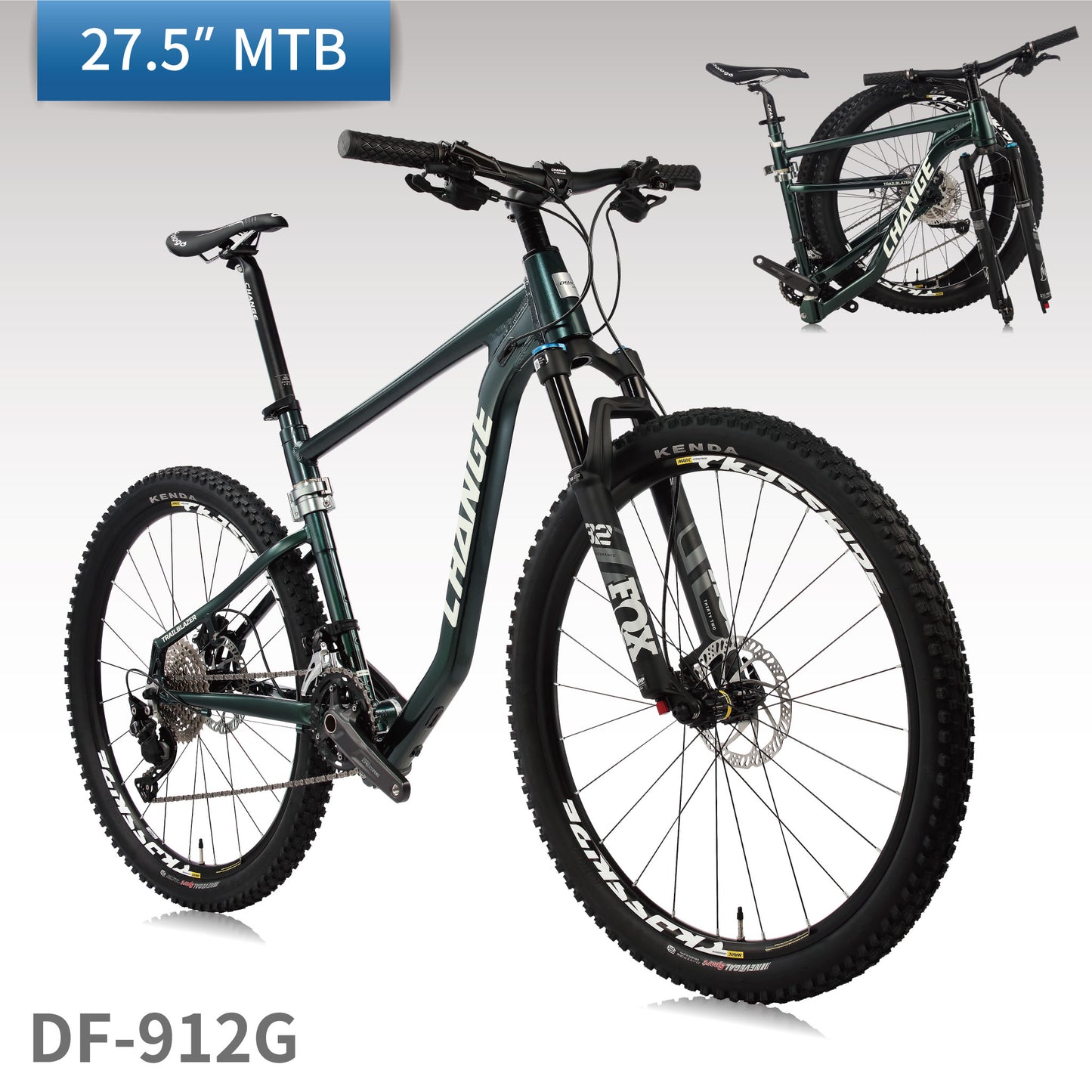 Folding MTB DF-912G | 27.5" Best Foldable Bike, E-bike Kit Compatible | CHANGE
